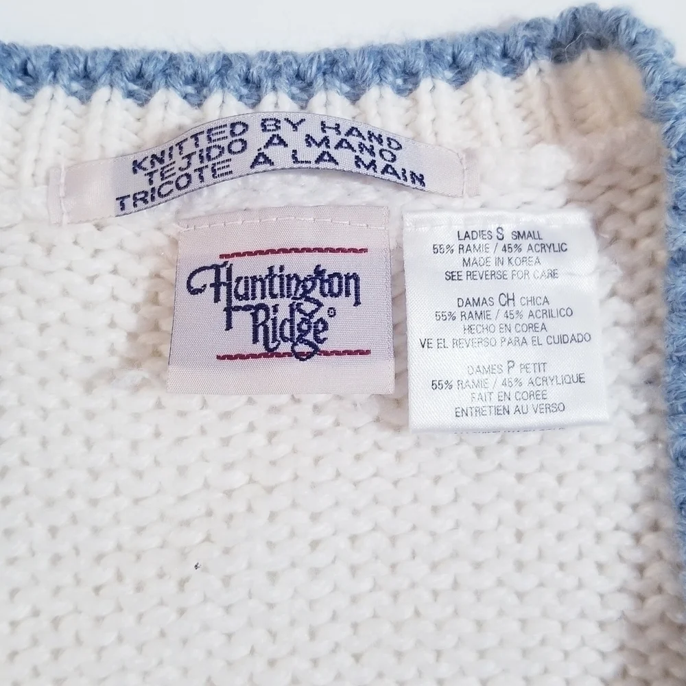 HUNTINGTON RIDGE Vintage Handknitted Cottagecore Vest S